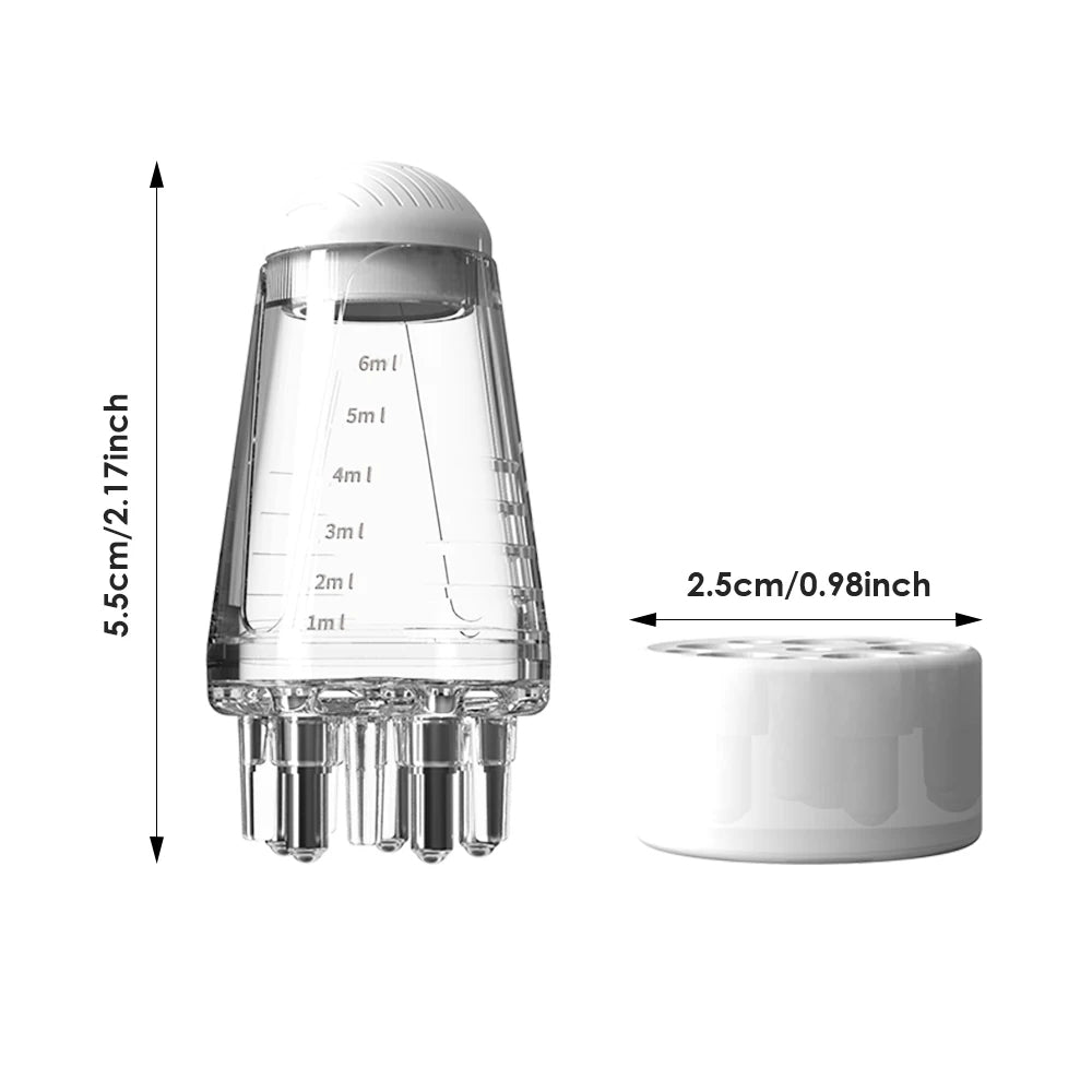 Luxury scalp care tool for direct root oil application