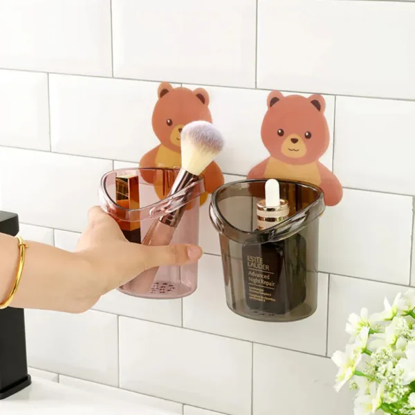Cute Teddy Bear Kids Toothbrush Holder