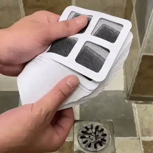 Disposable Drain Cover Stickers in use