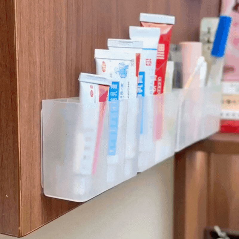 Self adhesive wall storage box installation without drilling