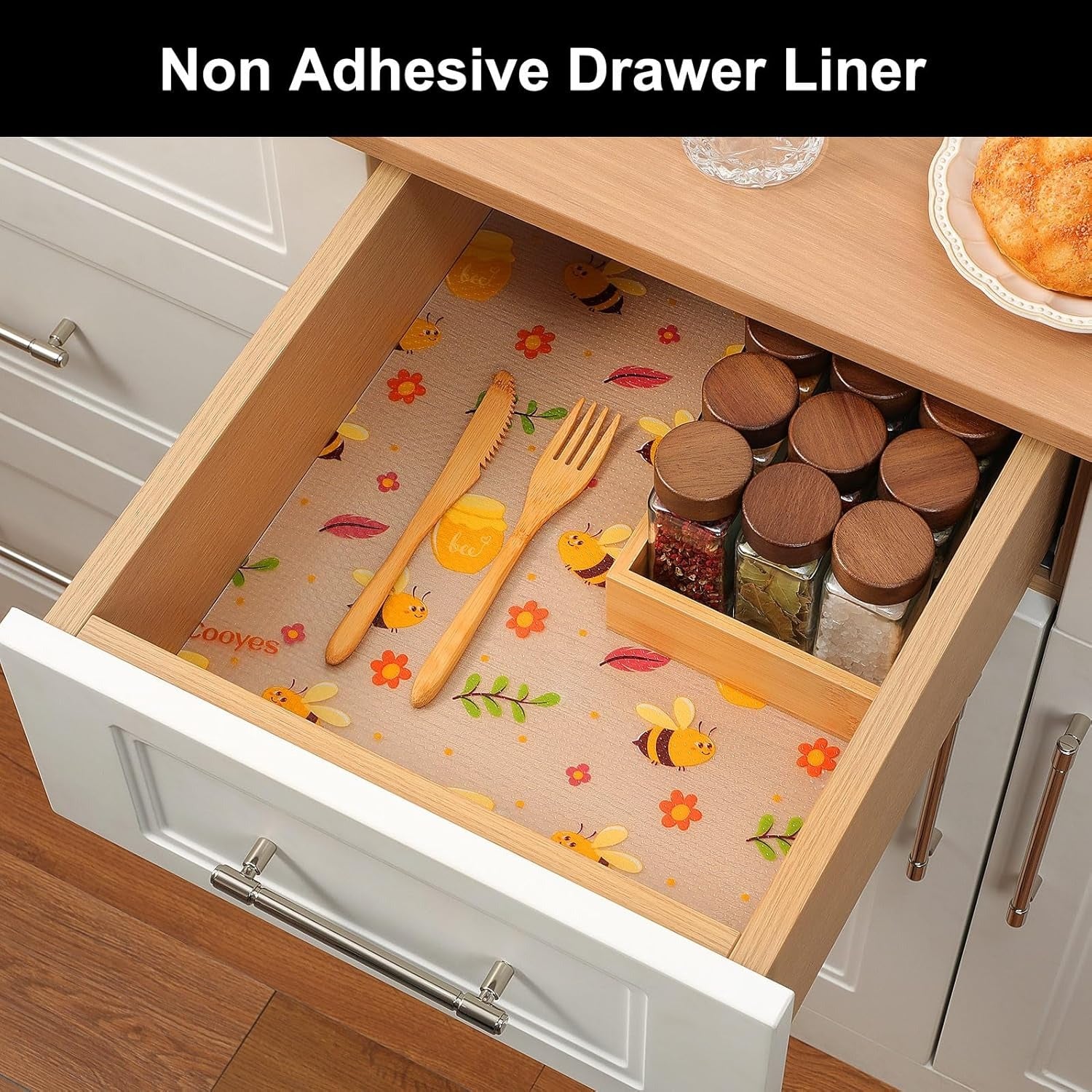 Easy to clean waterproof cabinet and drawer liner