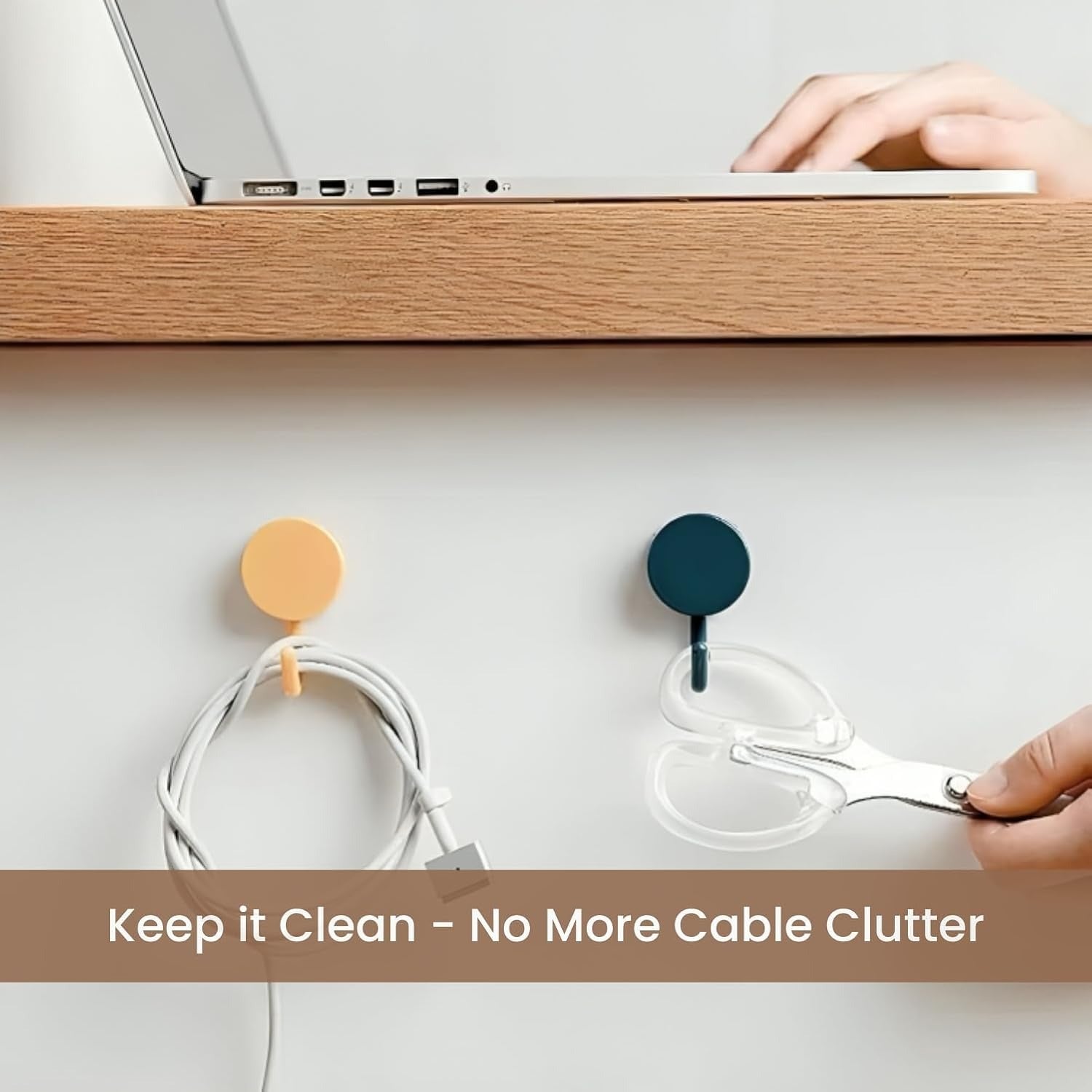 Self adhesive hooks for kitchen tools and ladles