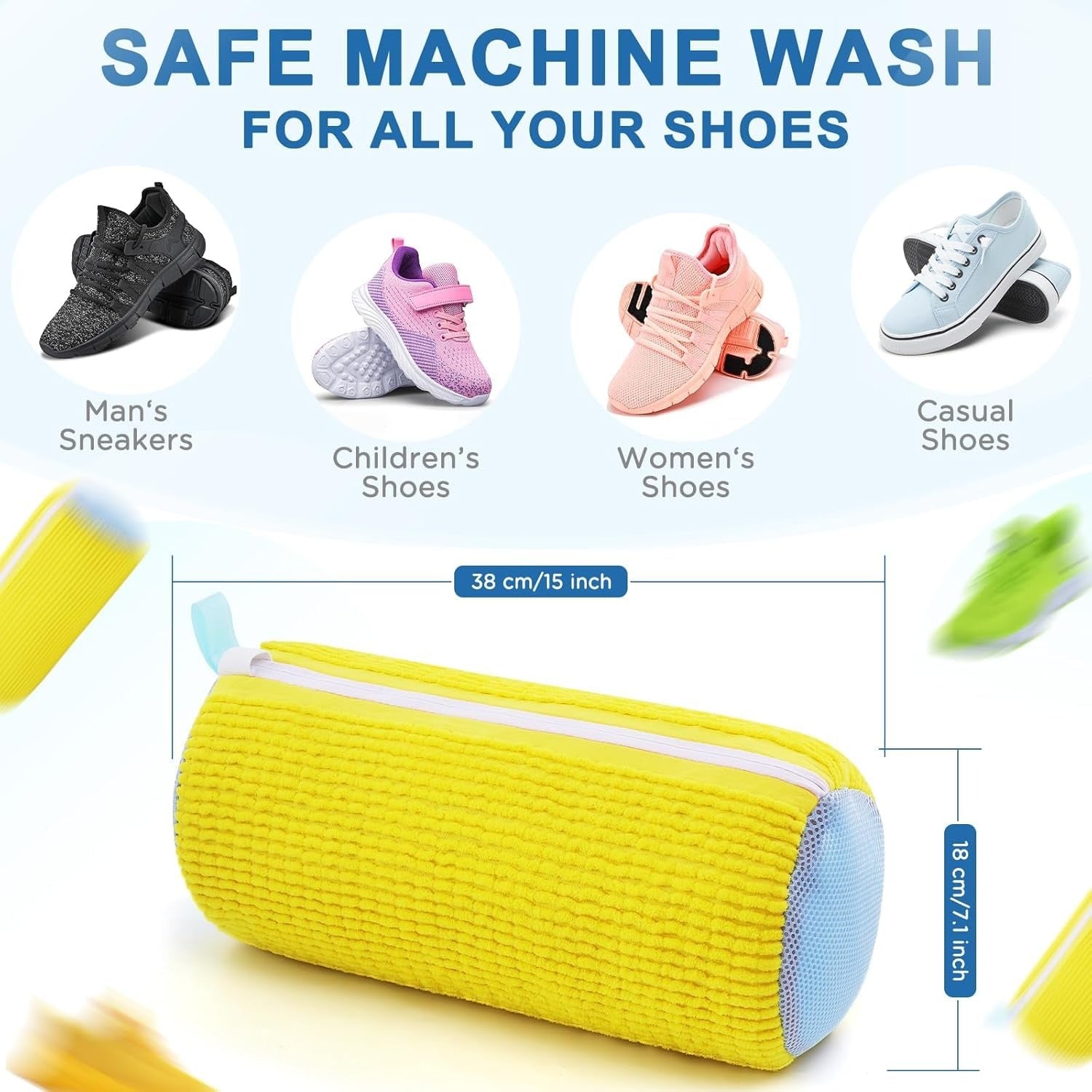 Shoe Washing Bag protecting shoes inside washing machine